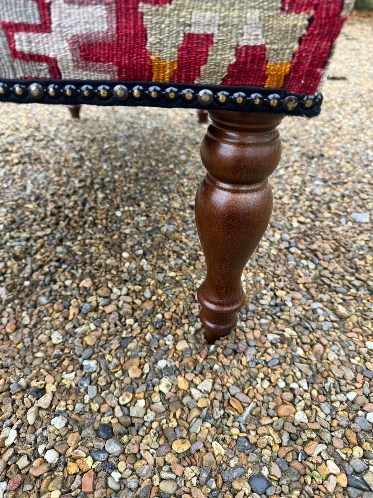 Meubels Kilim Beklede Kruk 0,90m x 0,46m x H0,39m photo