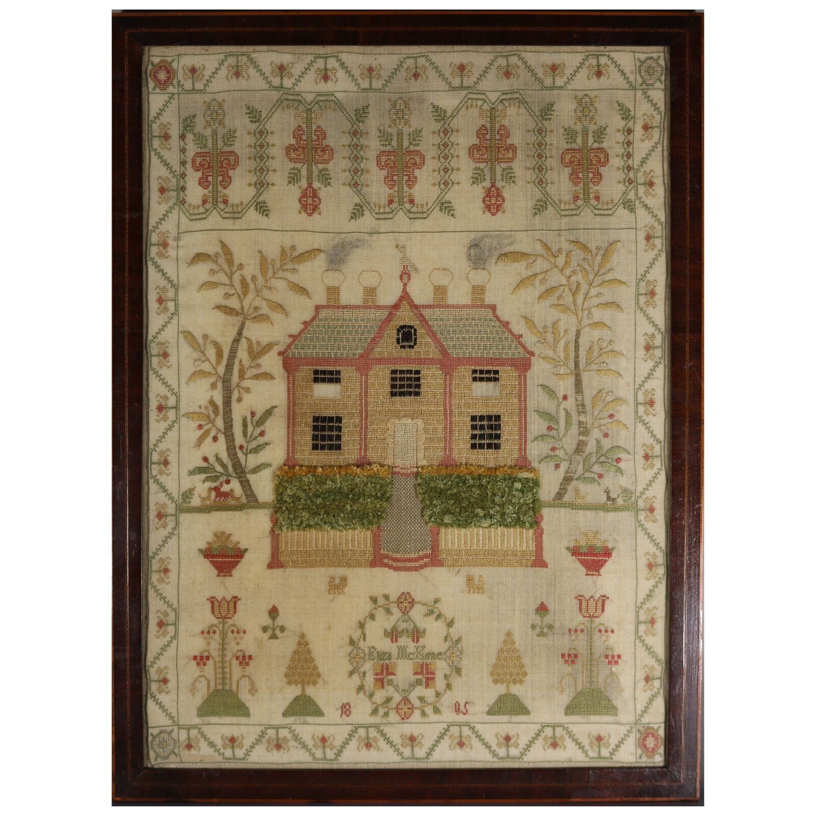 Antiek Schots borduurwerk, 1805, door Eliza McKune