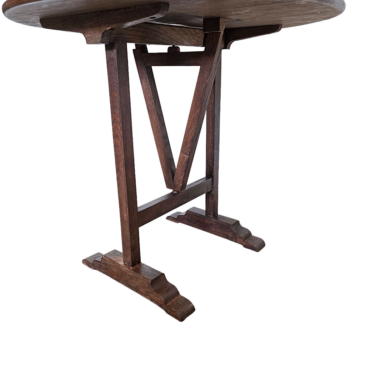 Antique French Oak Vigneron Side Table, Early 1900s photo 235.0