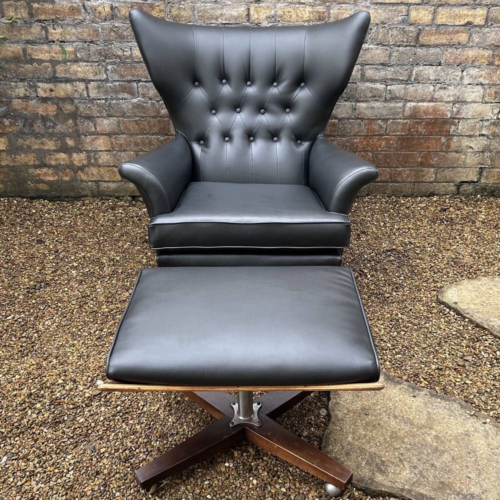 G Plan 6250 Wing Chair & Matching Footstool photo vinterior