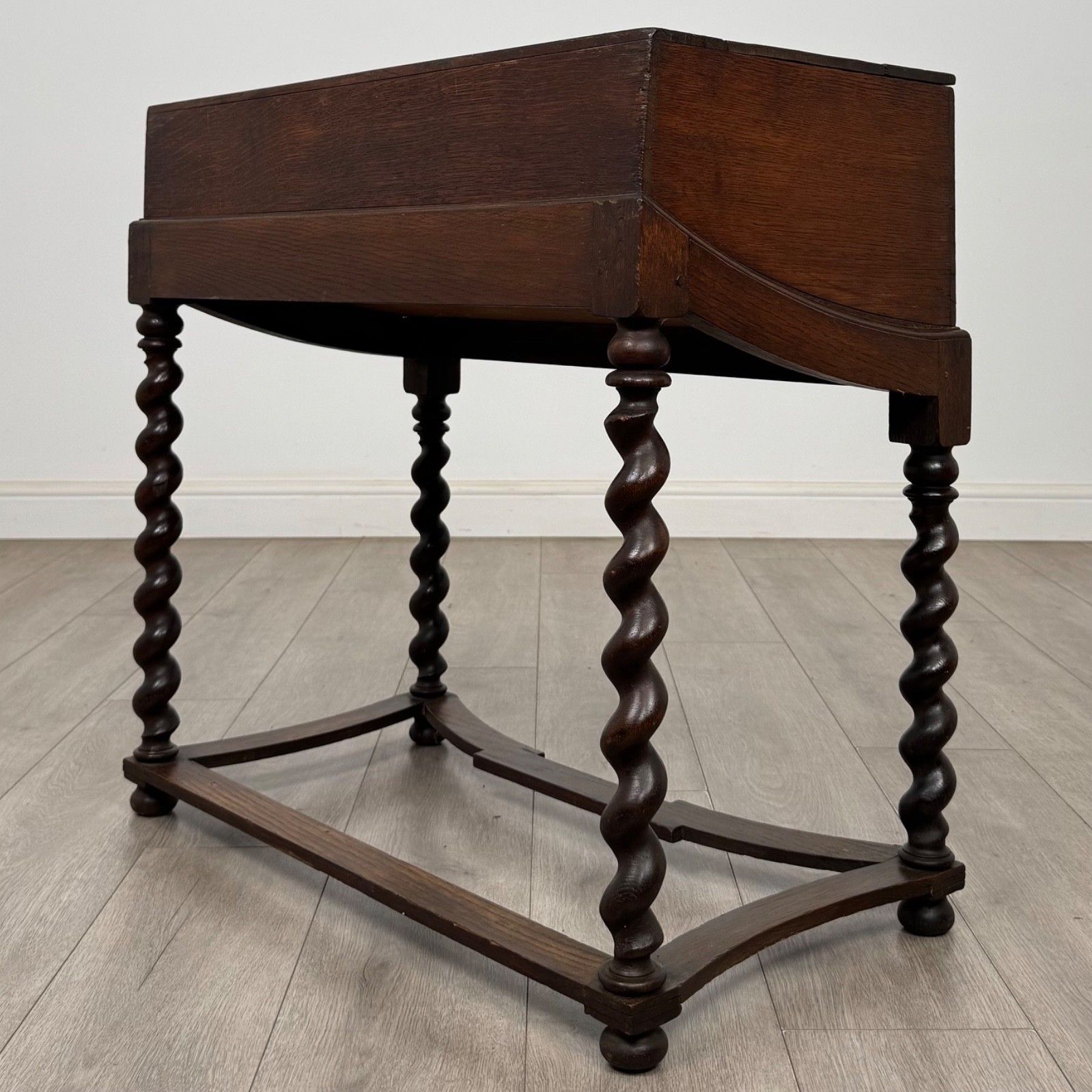 Antique 19th Century Victorian Box On Stand In Oak ( Af 5865 ) photo vinterior