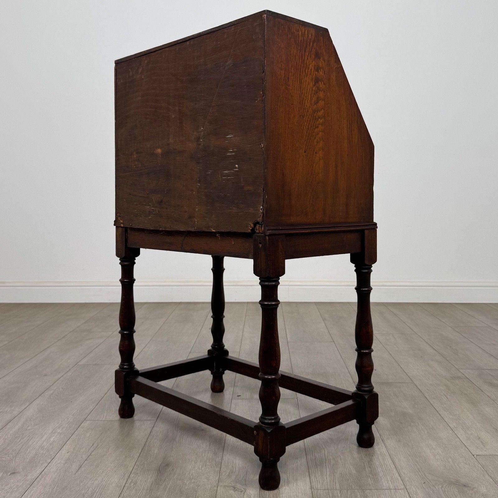 Antique 20th Century Jacobean Style Bureau In Oak ( Af 5849 ) photo buy