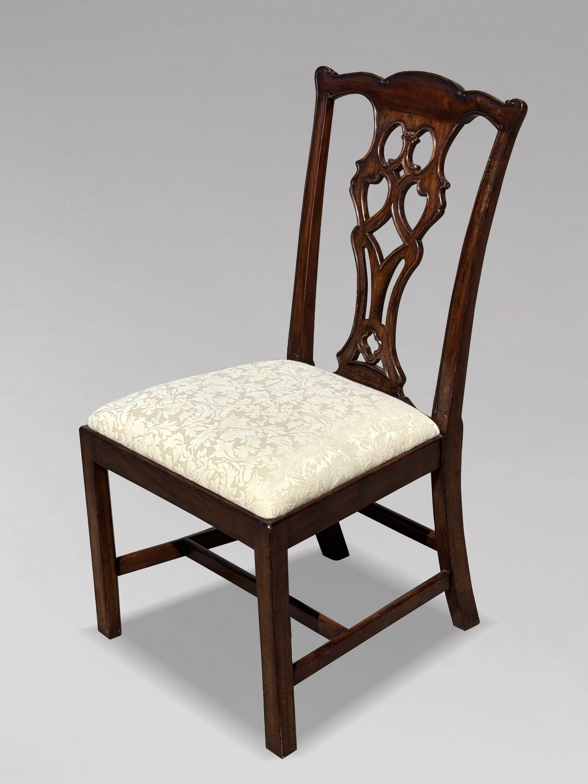 Set Of 6 (4+2) Edwardian Period Chippendale Mahogany Dining Chairs photo 3300.0