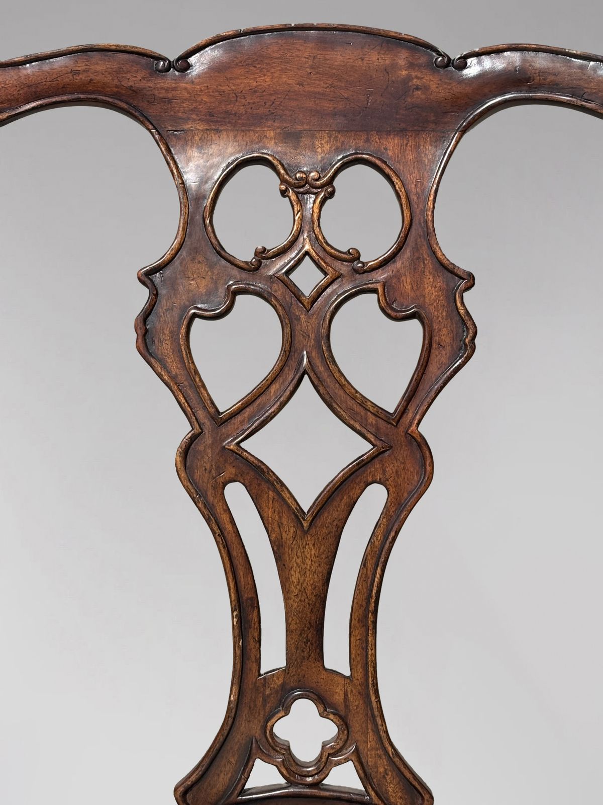 Set Of 6 (4+2) Edwardian Period Chippendale Mahogany Dining Chairs photo vinterior