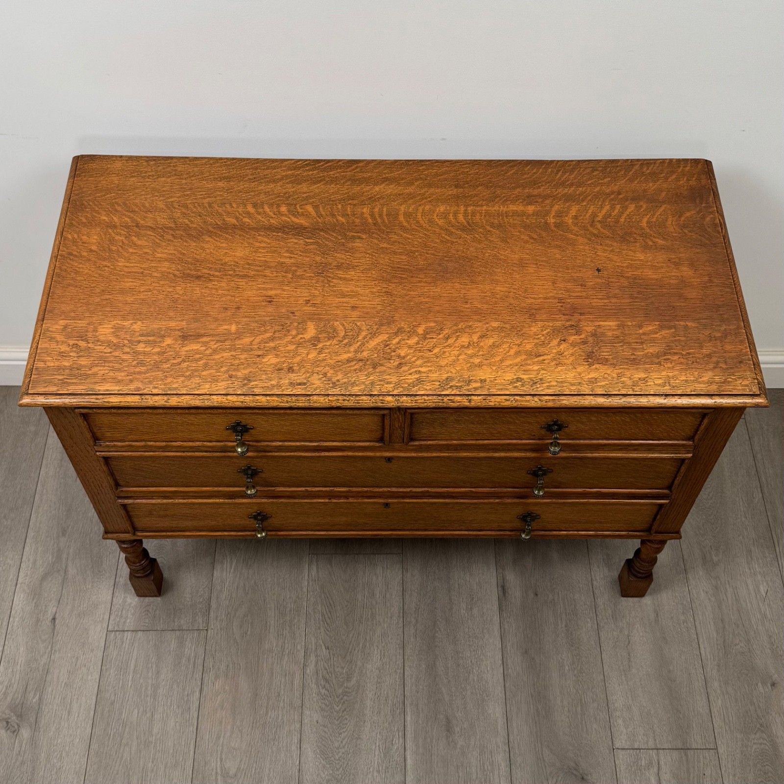 photo furniture Antique 20th Century Edwardian Chest Of Drawers In Oak ( Af 5831 )