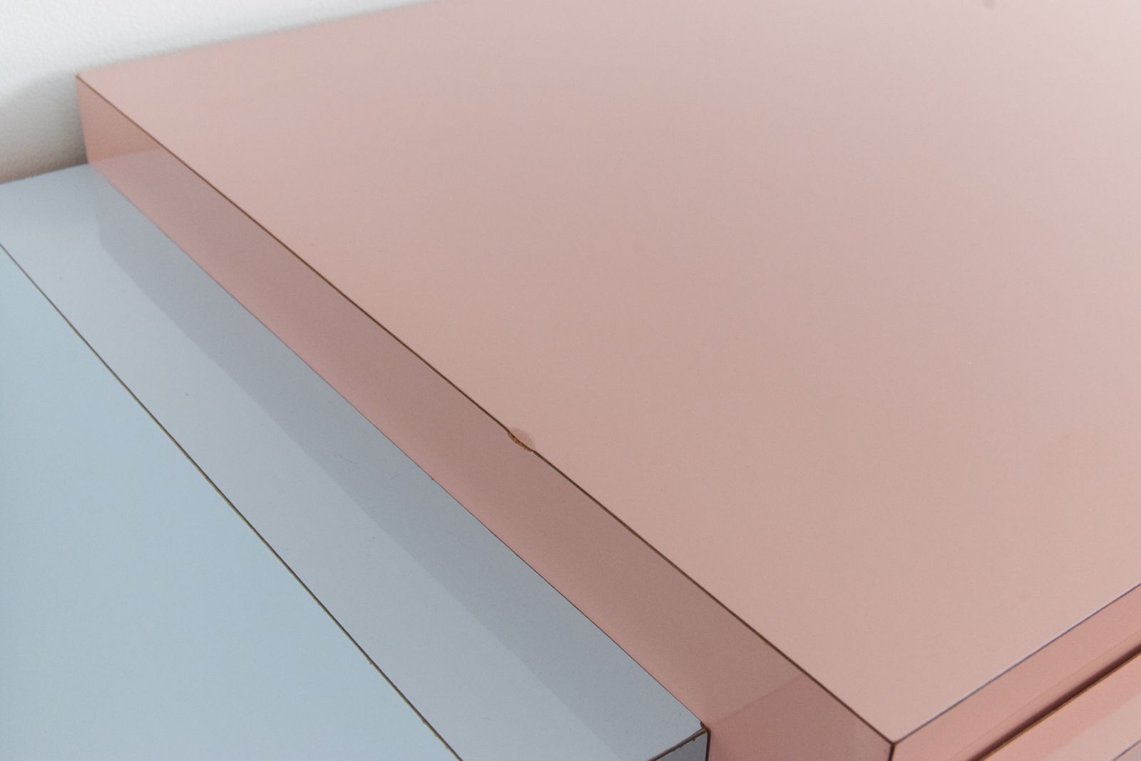 Vintage 1980s Pink And Blue Laminate Chest Of Drawers photo Furniture