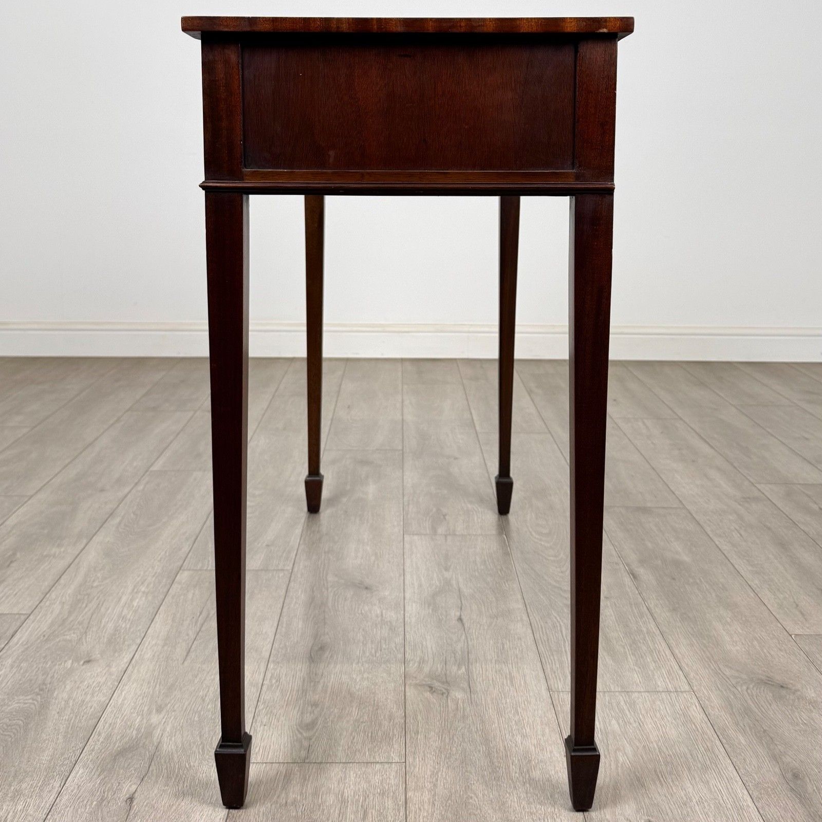 Antique 20th Century Serpentine Writing Table In Mahogany ( Af 5861 ) photo for sale
