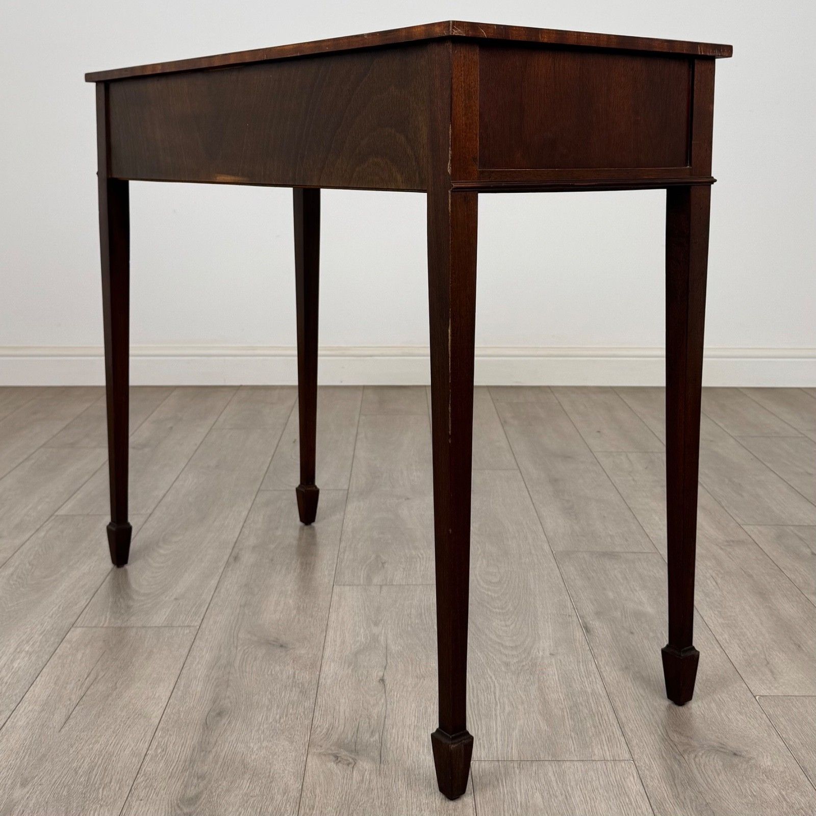 Antique 20th Century Serpentine Writing Table In Mahogany ( Af 5861 ) photo vinterior
