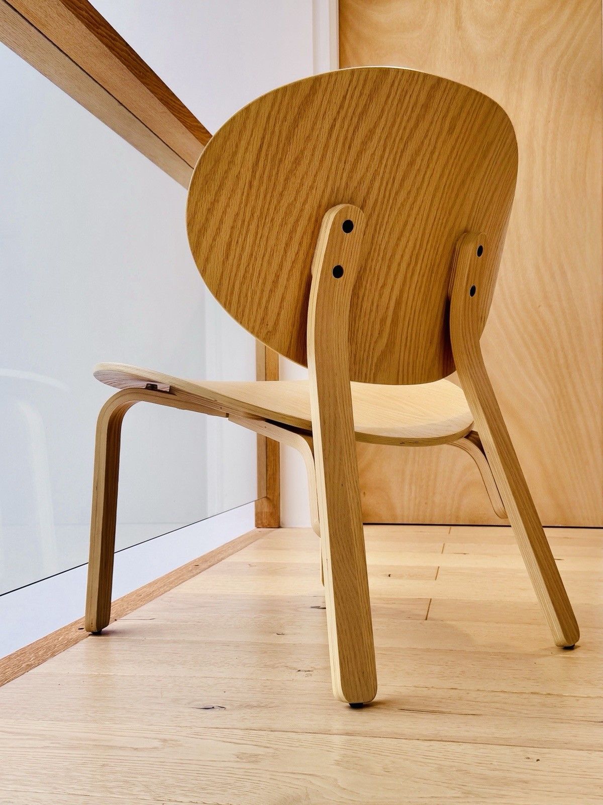 60.0 Ikea Fröset Easy Chair, White Stained Oak Veneer Vgc photo