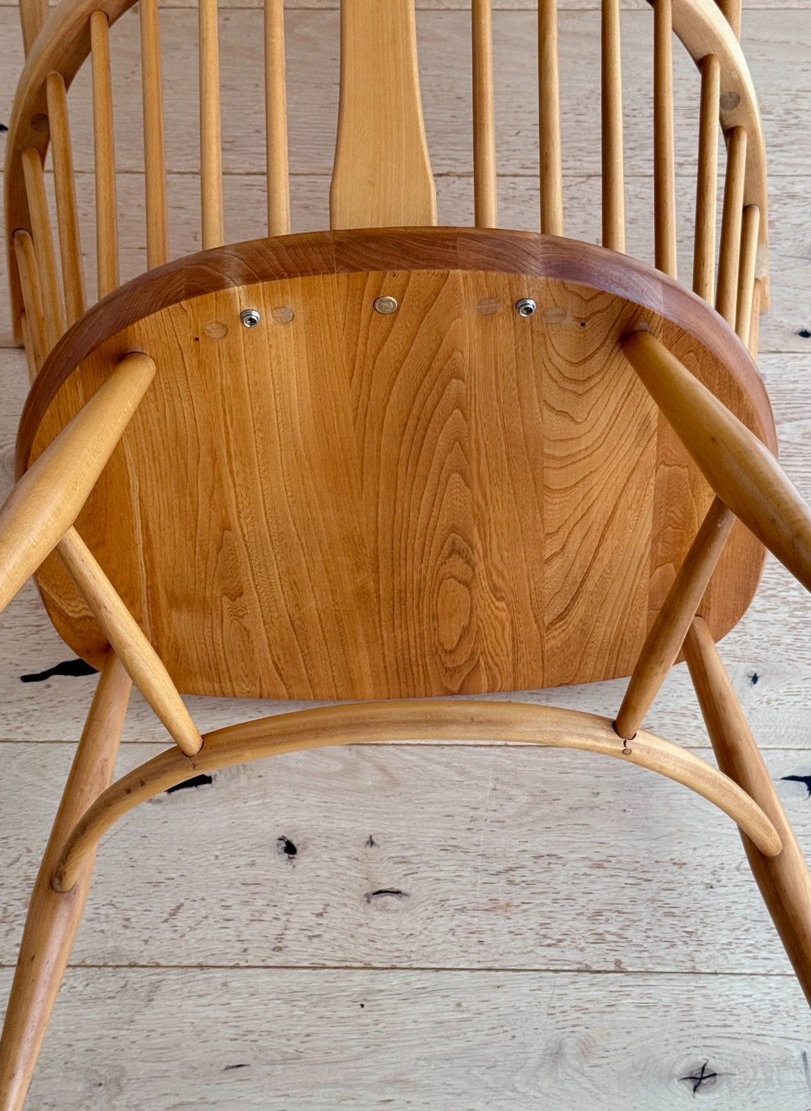 photo vintage Ercol Windsor Chairmakers Chair In Light Ash 7911 Late 90s