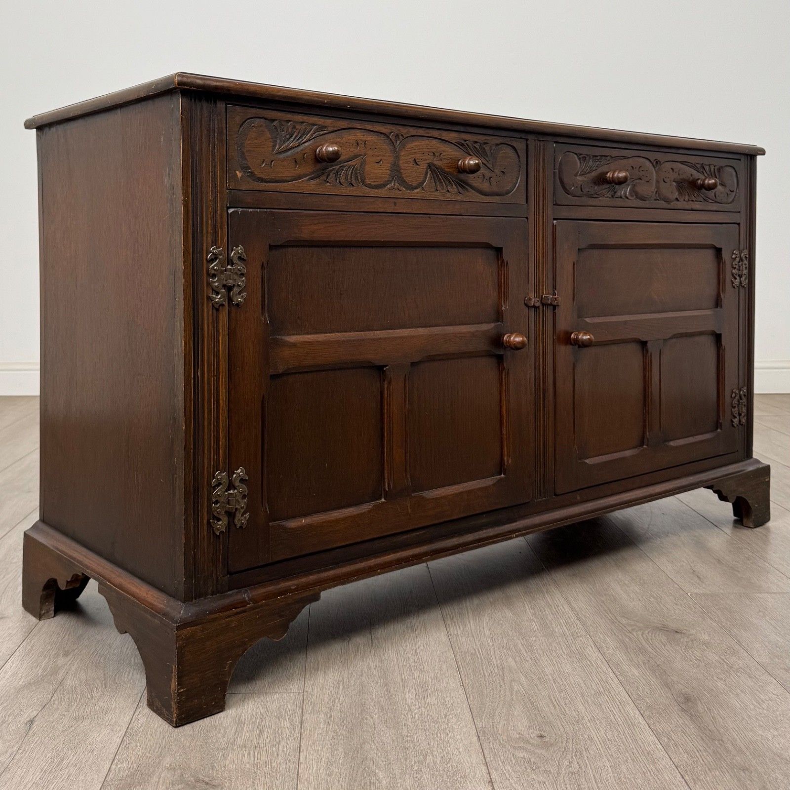 photo furniture Antique 20th Century Good Quality Sideboard In Oak ( Af 5830 )