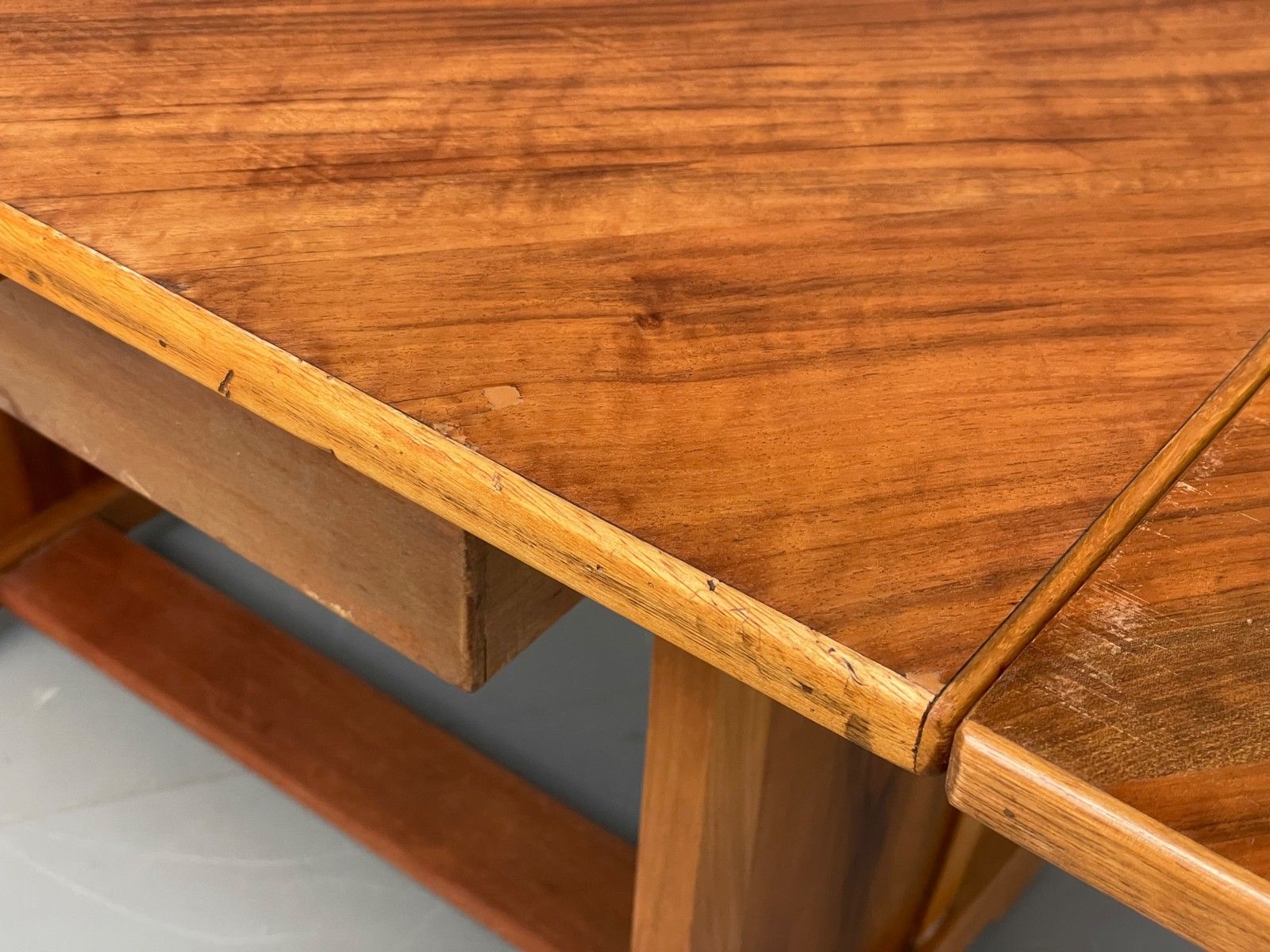 Art Deco Dining Table By Davant 1950s Walnut Extending Vintage Retro Eb12216 photo vinterior