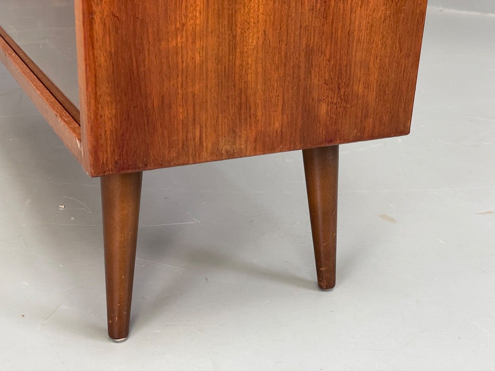 Furniture Vintage 1960s Glazed Bookcase Walnut Mid Century Retro Adjustable Eb12220 photo