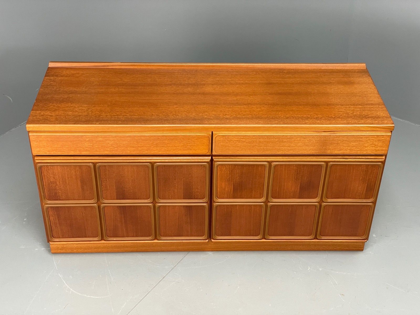Vintage McIntosh Teak Sideboard 1970s Drawers Squares Shelves Eb12282 photo furniture