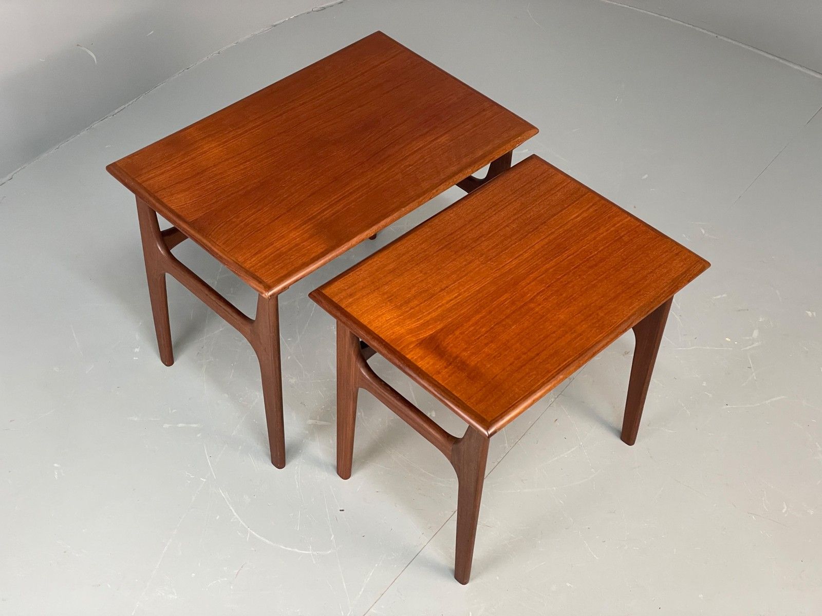 Vintage Teak Nesting Tables By Poul Hundevad Danish Mid Century Pair Eb12281 photo furniture