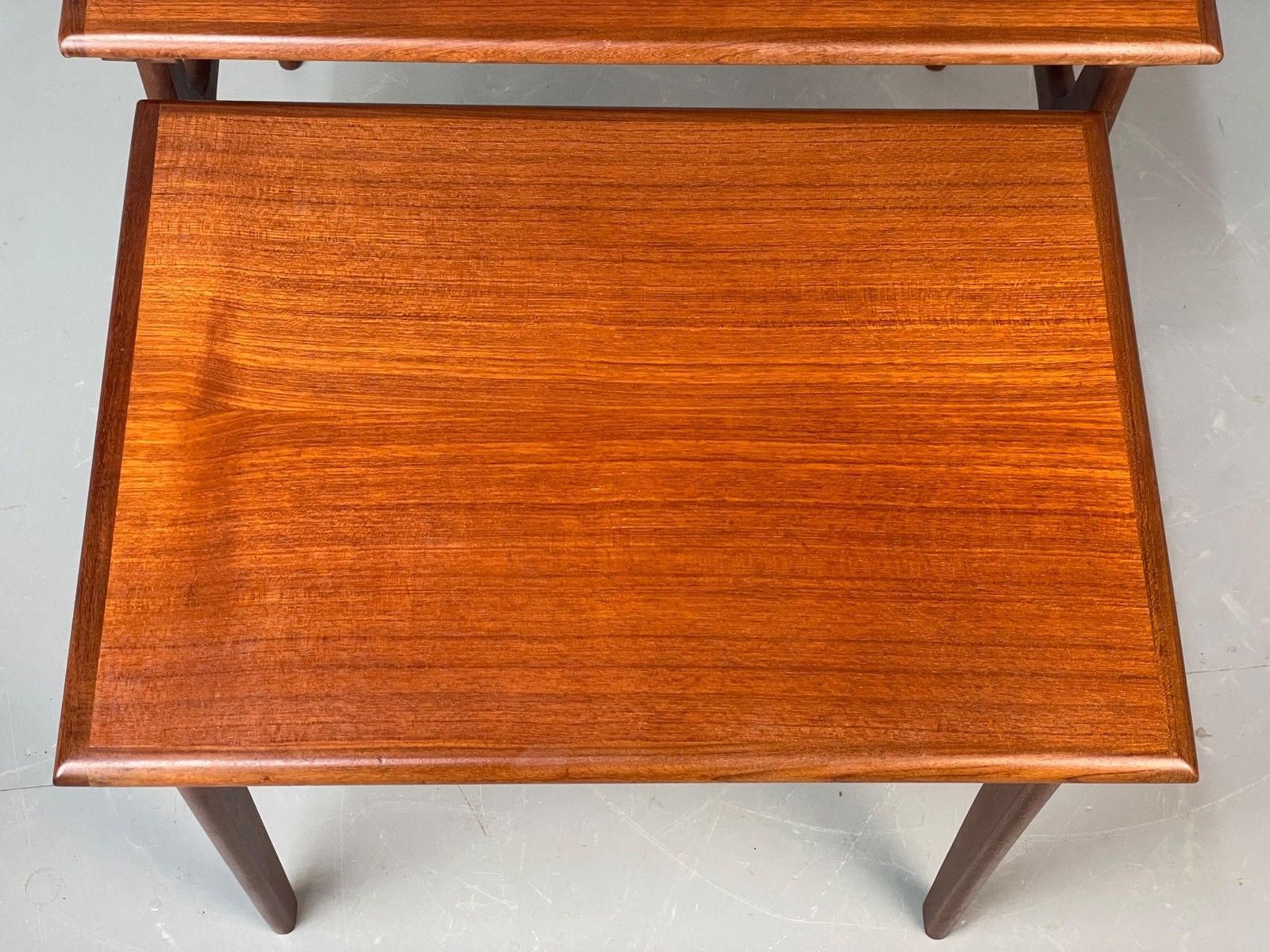 Vintage Teak Nesting Tables By Poul Hundevad Danish Mid Century Pair Eb12281 photo 225.0