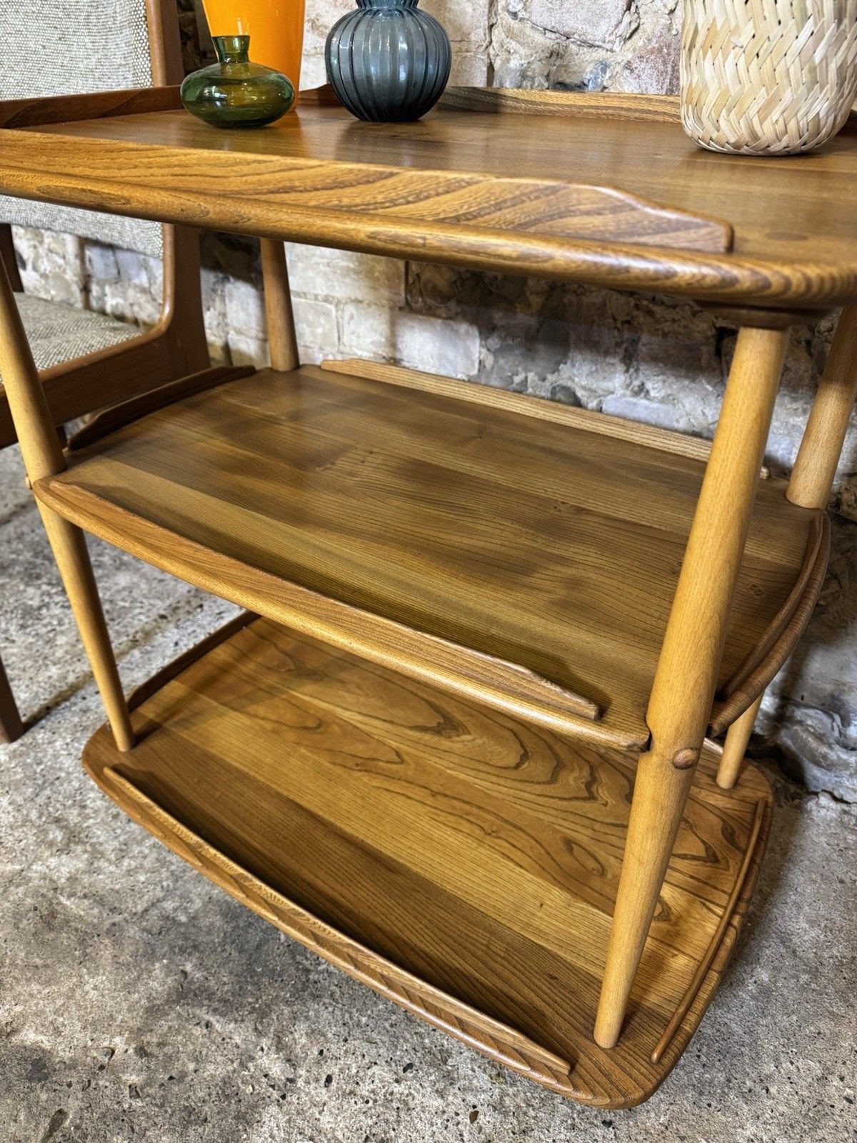 🚛 Vintage Blonde Ercol Drinks Trolly / Cart Mid Century Modern / Retro photo buy