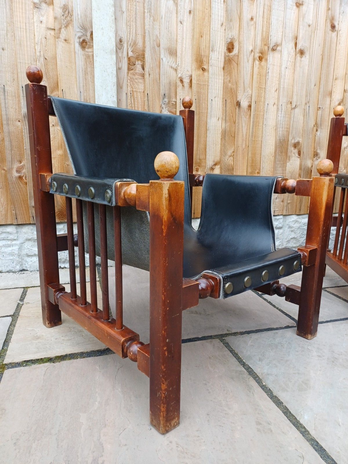 Mid Century Spanish Chair Attributed To Paco Muñoz, 1950s Brutalist Safari Style photo 818.0