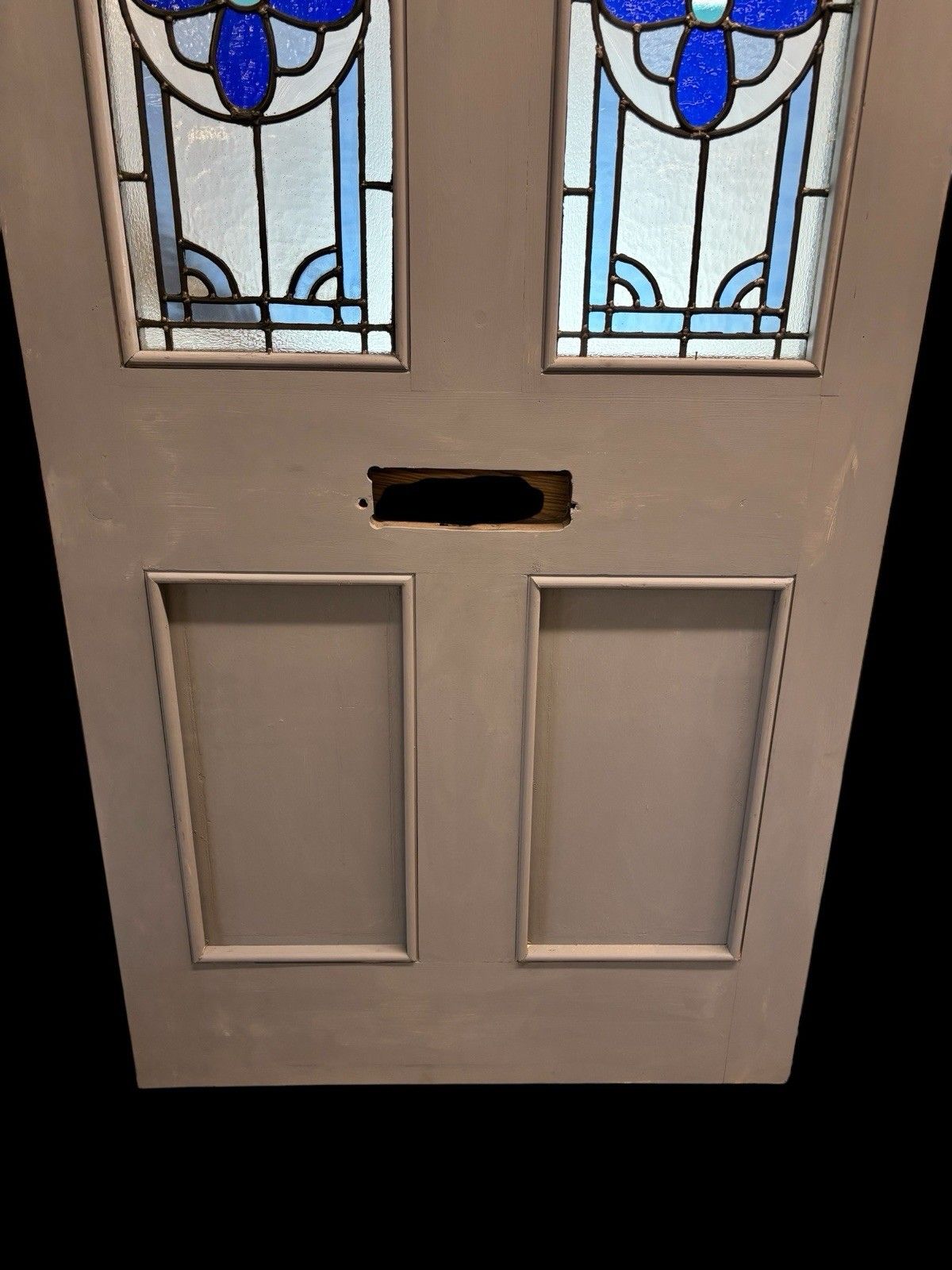 3481.0 Large Victorian Stained Glass Front Door Period Old Reclaimed Antique Lead Wood photo
