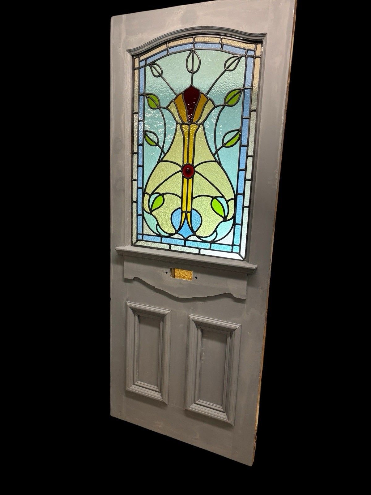 Victorian Edwardian Stained Glass Front Door Period Reclaimed Antique Refurb Old photo for sale