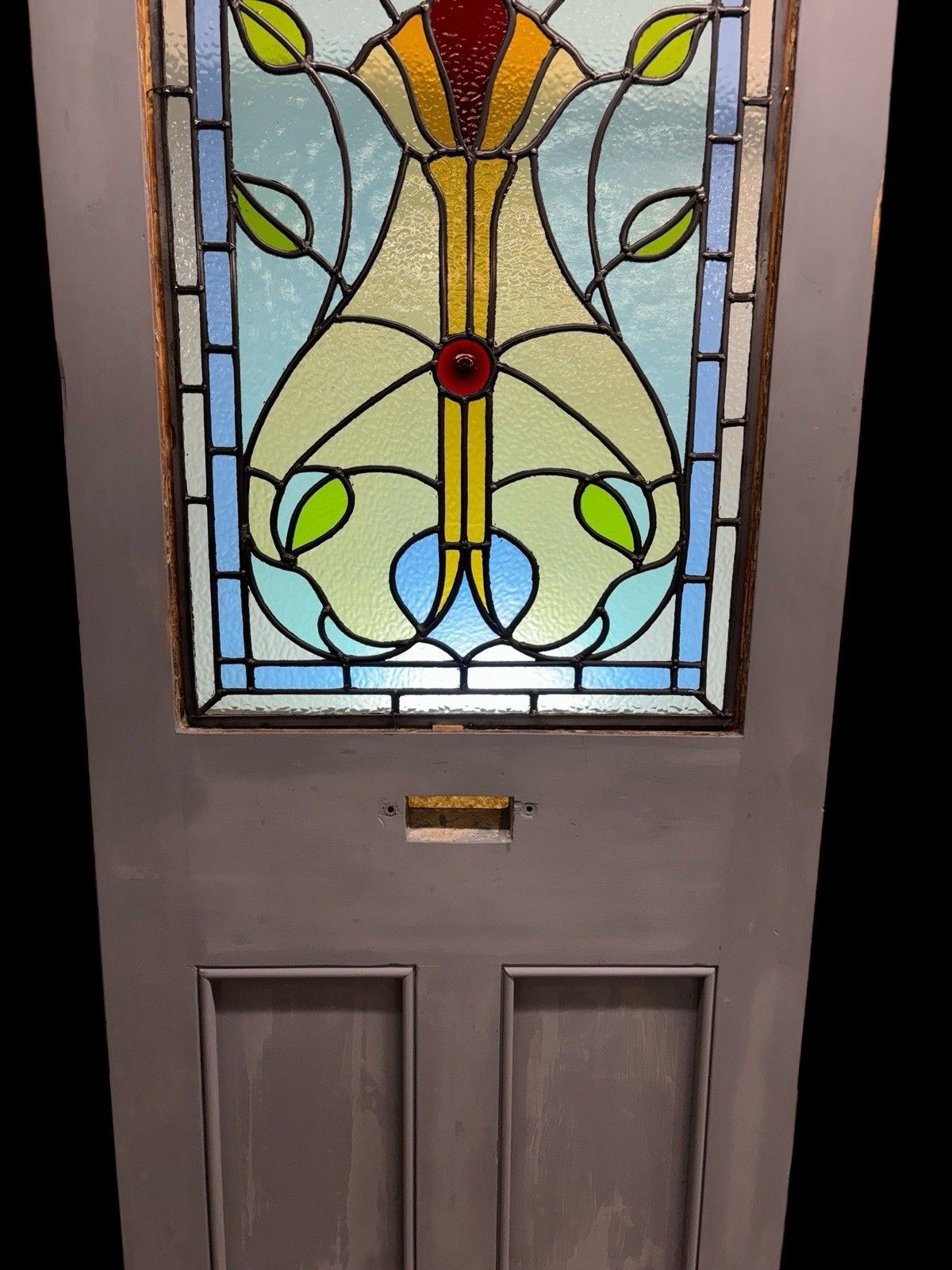 photo furniture Victorian Edwardian Stained Glass Front Door Period Reclaimed Antique Refurb Old