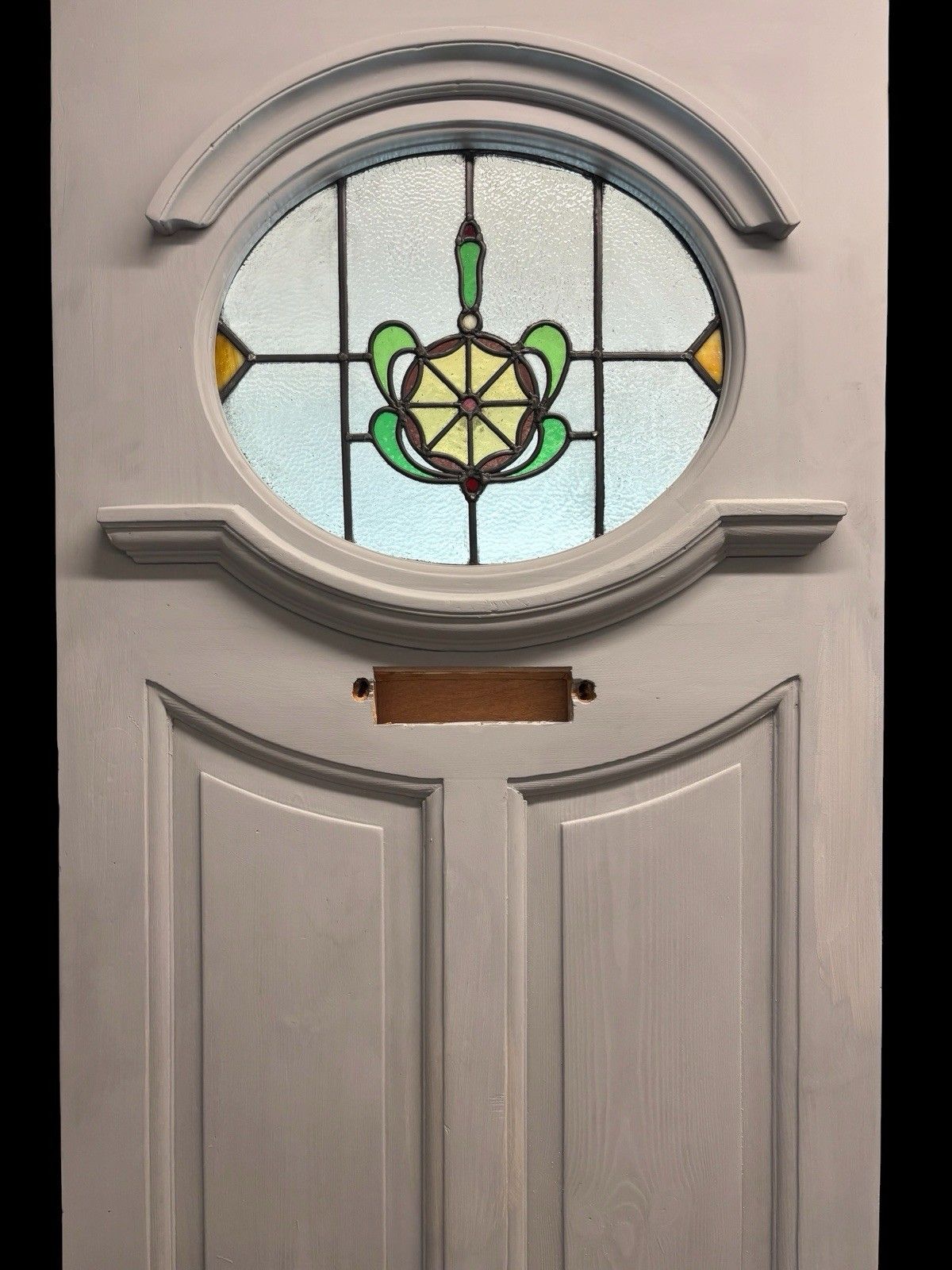 Art Deco Front Door Period Stained Glass Old Reclaimed Antique Lead Wood 20s 30s photo 1829.0