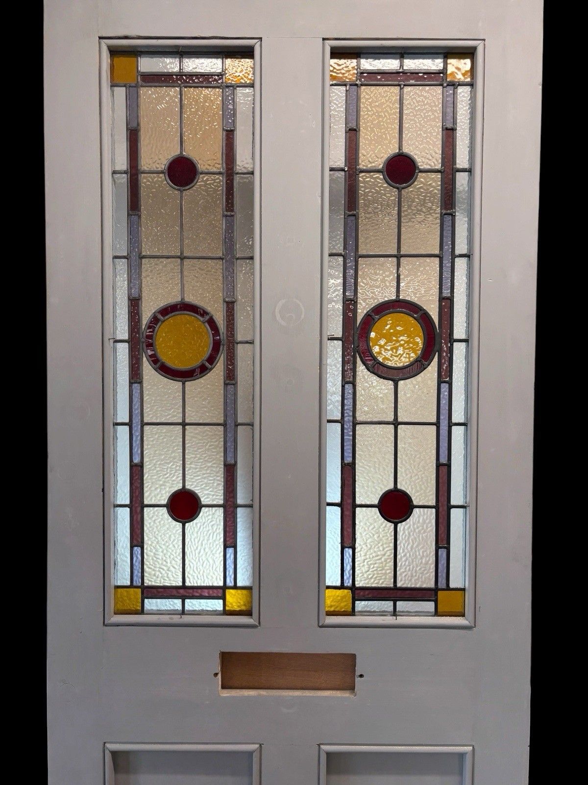 photo furniture Victorian Stained Glass Front Door Period Old Reclaimed Antique Lead Wood Refurb