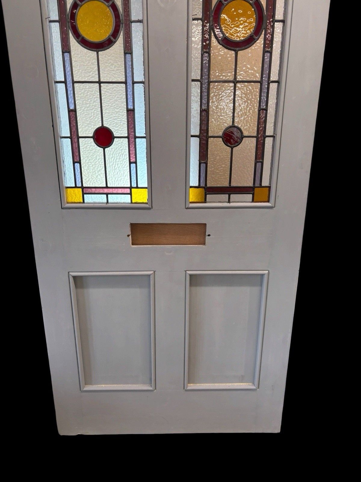 photo for sale Victorian Stained Glass Front Door Period Old Reclaimed Antique Lead Wood Refurb