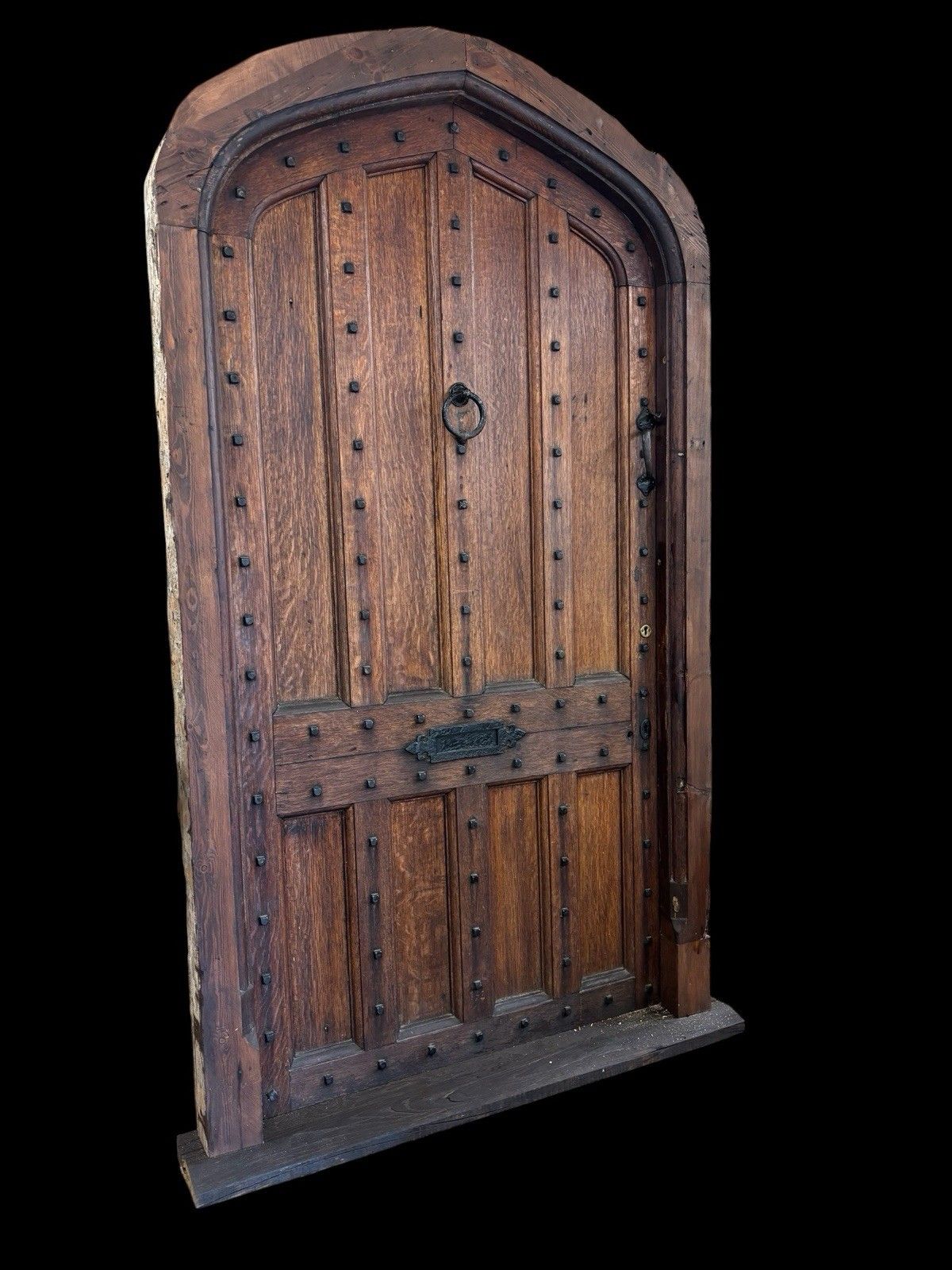 Large Antique Old Solid Oak Front Door Frame Manor Reclaimed Wood 17th Century photo furniture