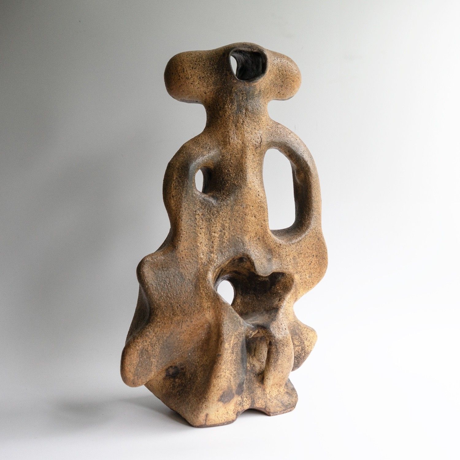 Large Vintage Brutalist Glazed Ceramic Sculpture, English, 1980s photo for sale