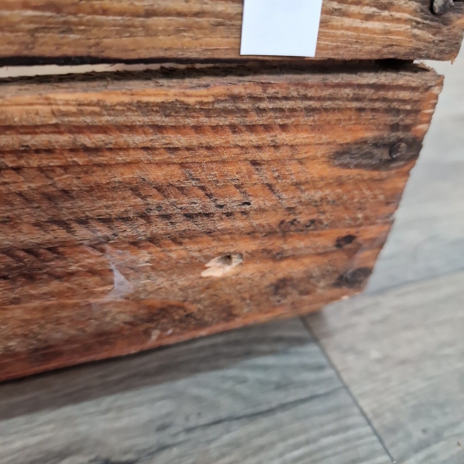 photo vinterior Vintage Wooden Crate Shelf Wall Display Rustic Pine Storage Box Upcycle Retro