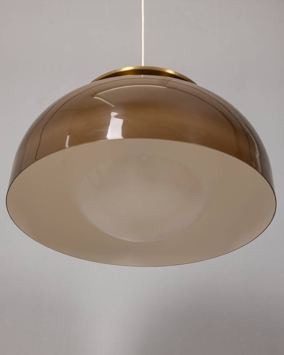 Vintage 1970s Brown Plastic Chandelier, Designed By Massoni For Harvey Guzzini photo vintage