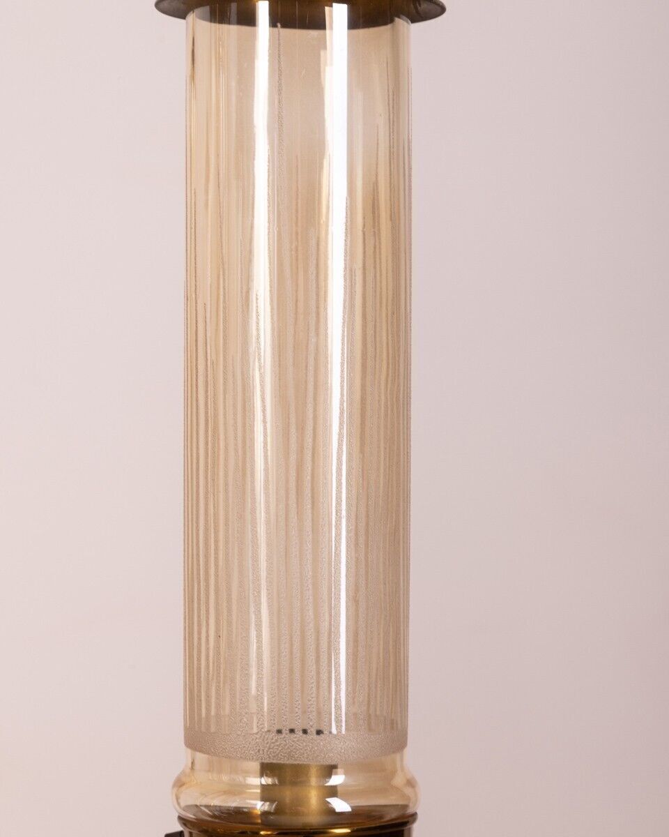 Vintage 1960s Chandelier In Brass And Glass, Japanese Design photo for sale