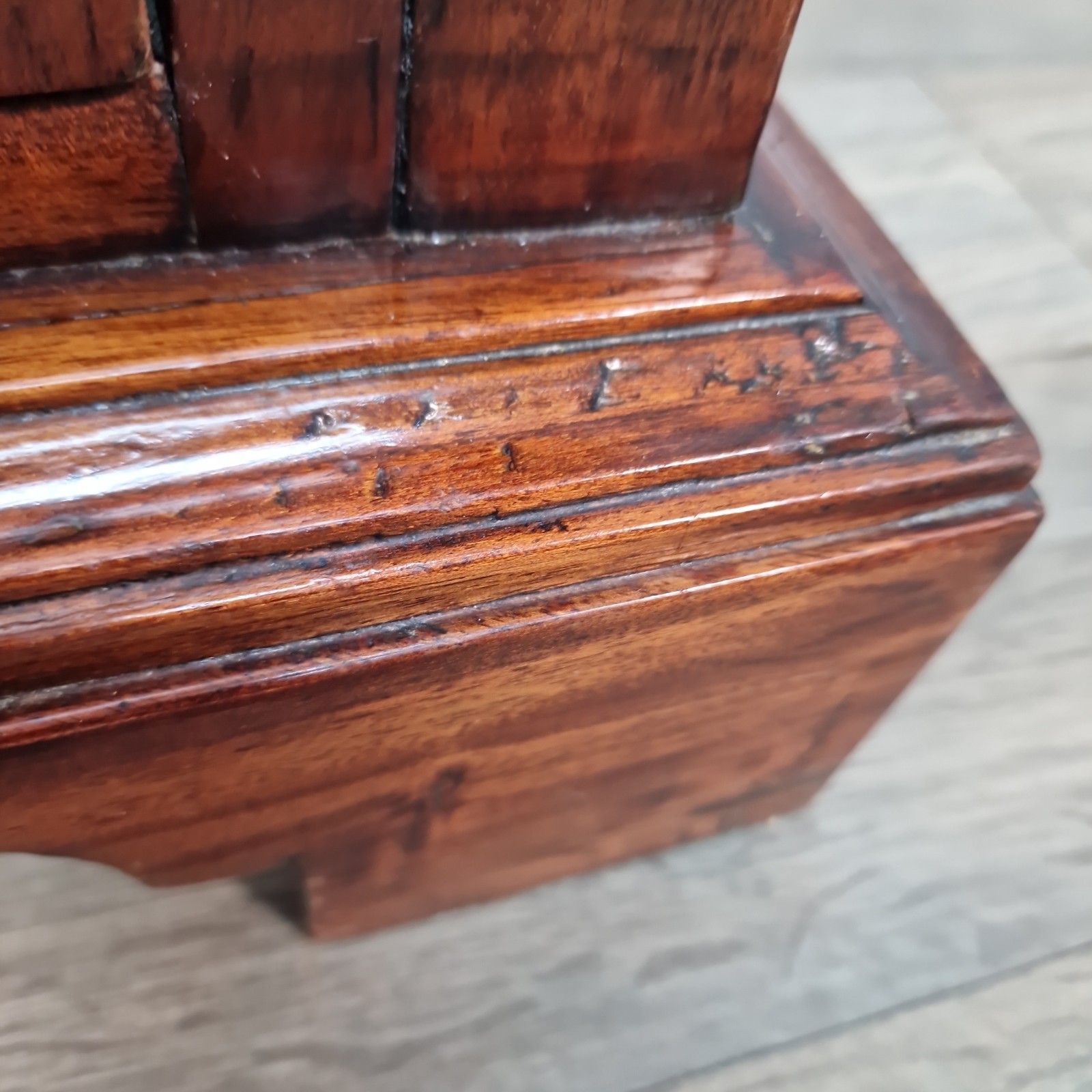 photo vinterior Vintage Mahogany Bedside Cabinet Table Antique Empire Style Pedestal Cupboard