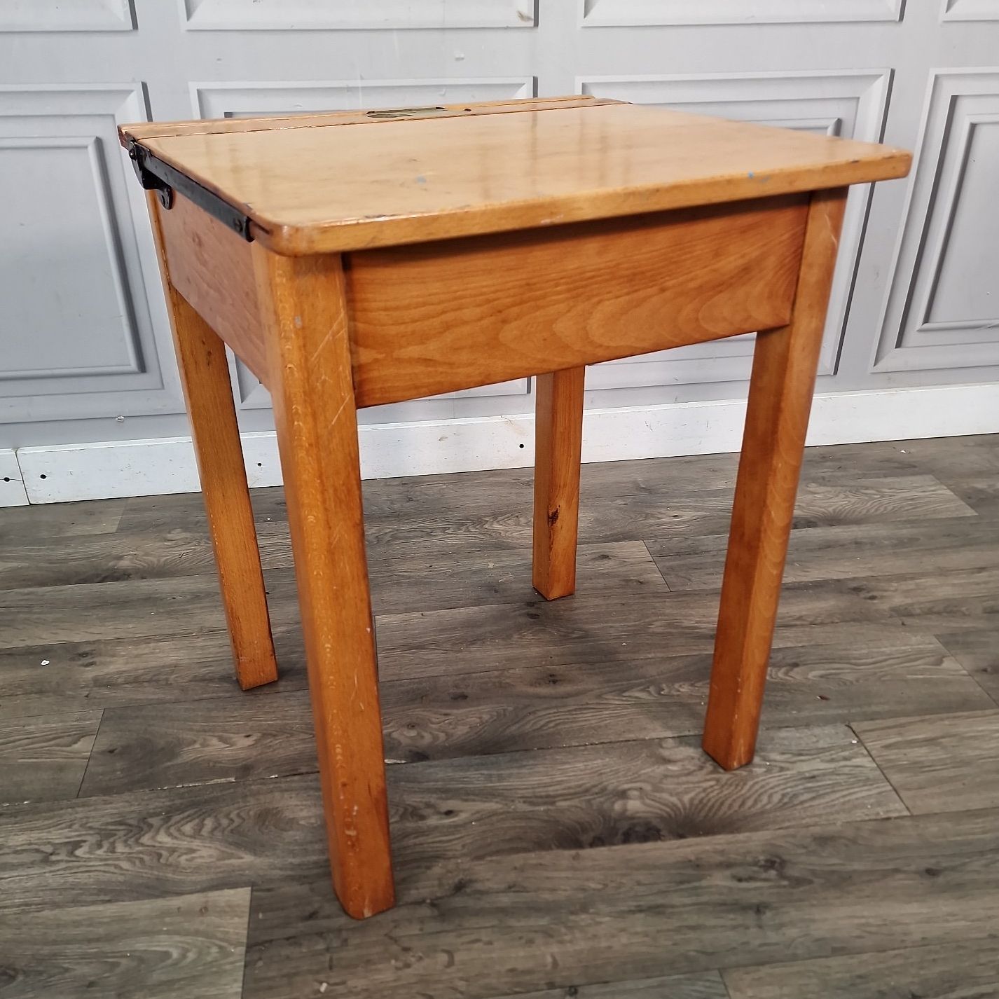 Vintage School Writing Desk Wooden Lift Top Childs Table Retro Storage Mcm