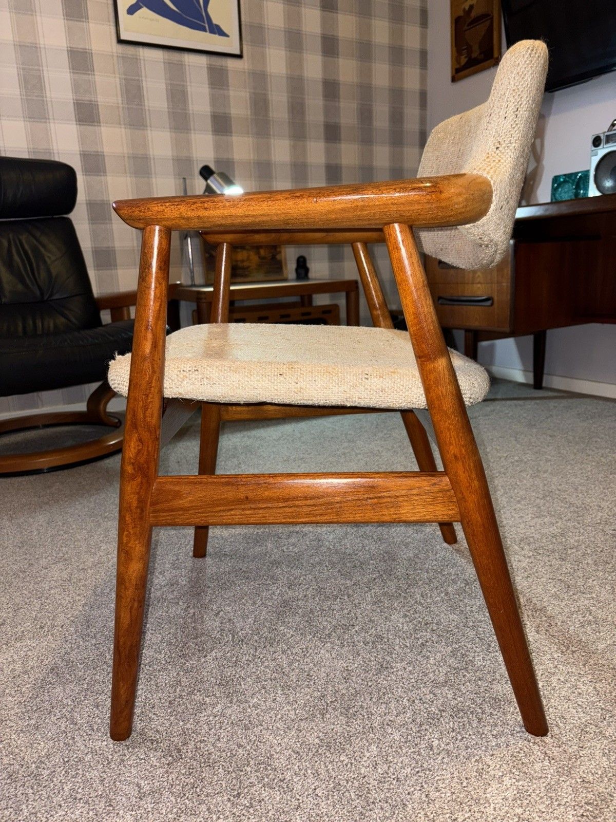 Mid Century Danish Teak Glostrup Dining/Desk Armchair G Plan Era Retro Mcm photo buy