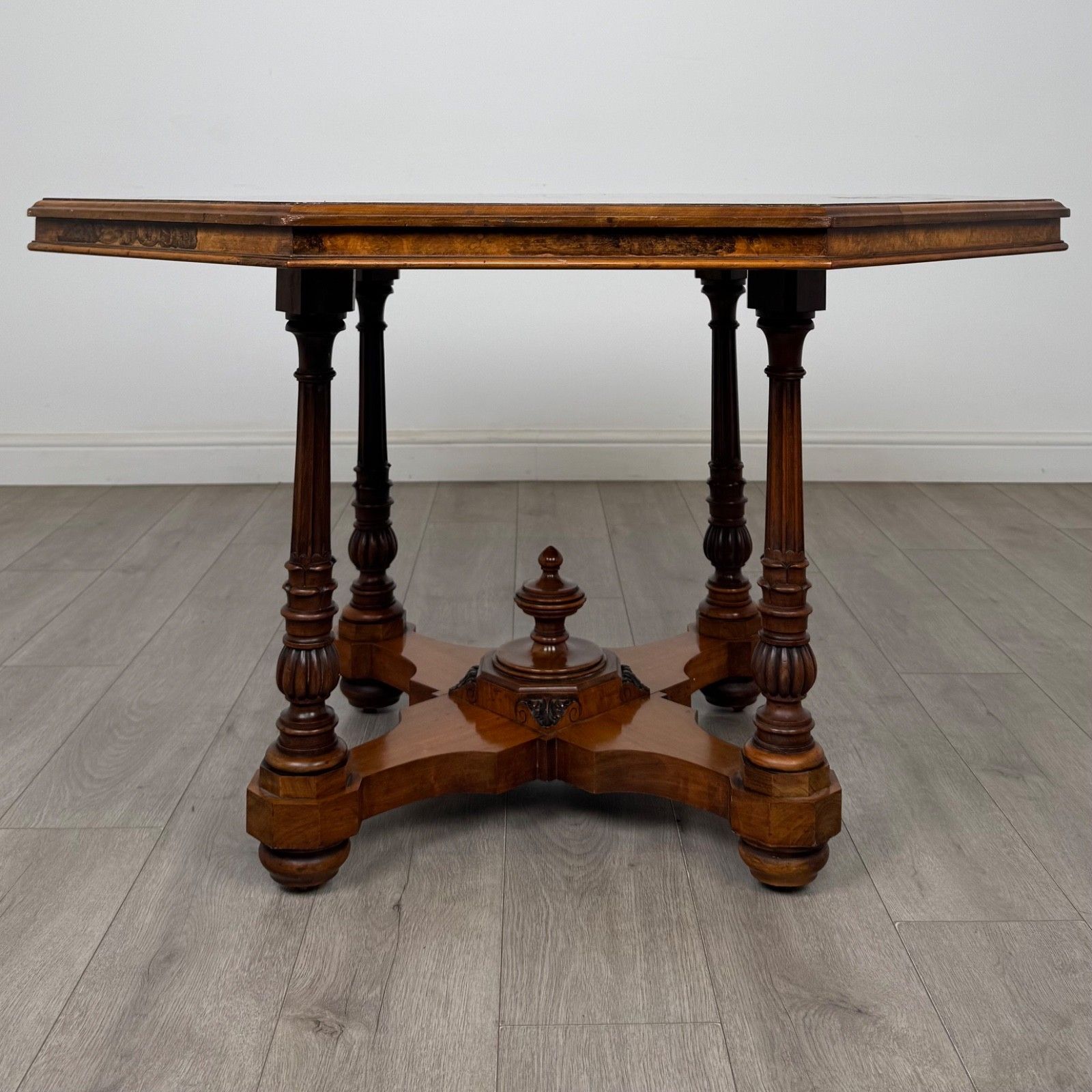 Antique 19th Century Victorian Burr Walnut Centre Table ( Af 5811 ) photo for sale