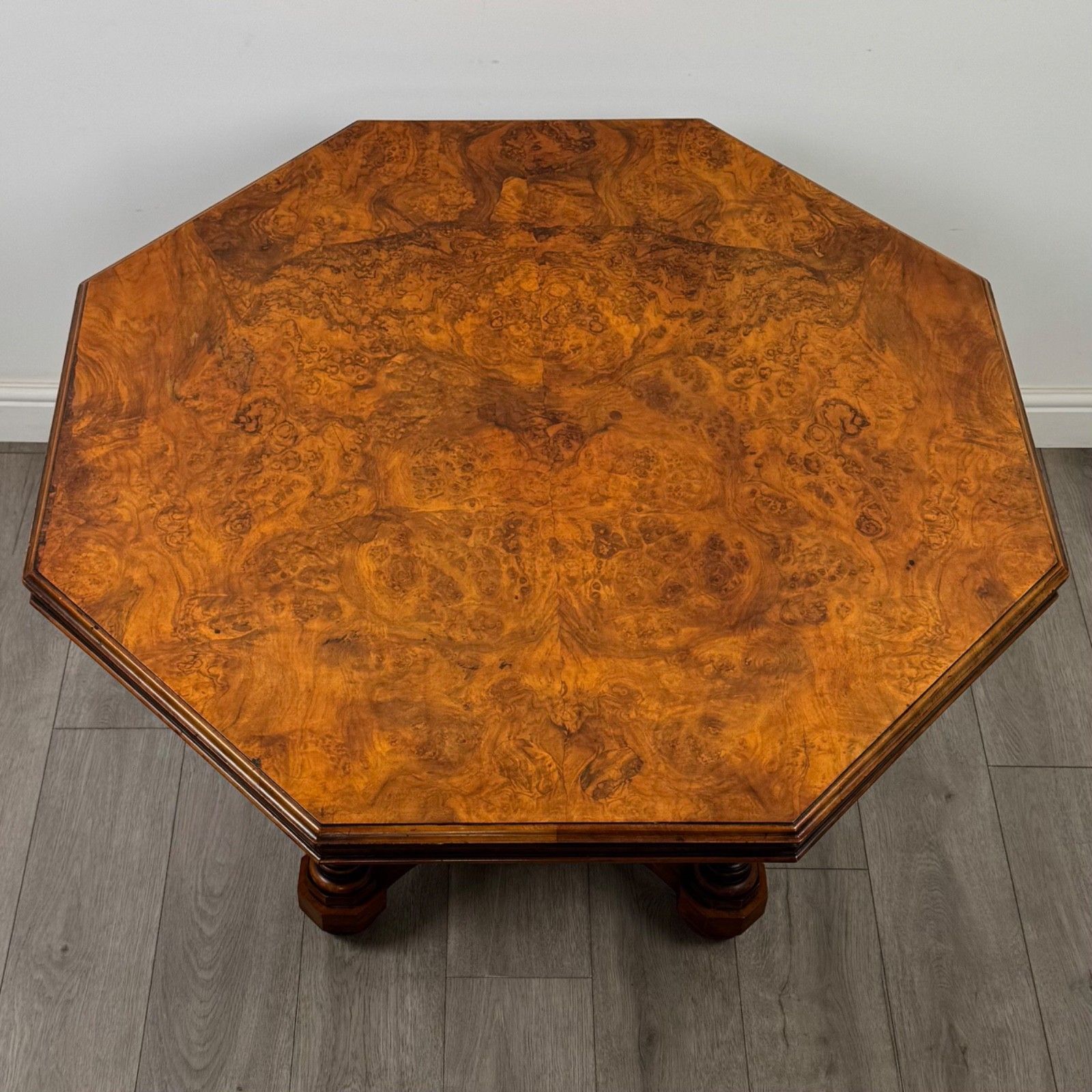 Antique 19th Century Victorian Burr Walnut Centre Table ( Af 5811 ) photo 825.0
