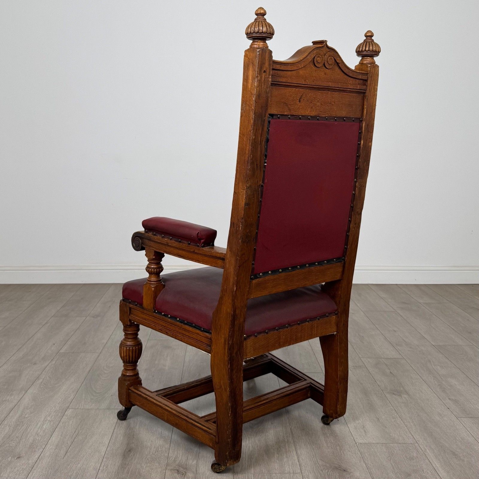 Antique 20th Century Edwardian Armchair In Oak ( Af 5833 ) photo for sale