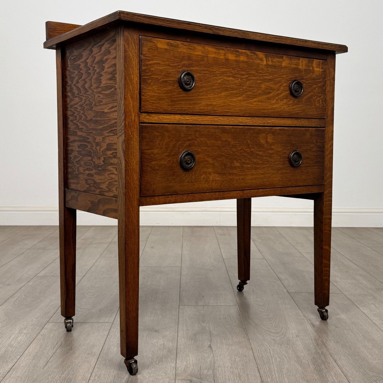Antique 20th Century Edwardian Chest Of Drawers In Oak ( Af 5841 ) photo vintage
