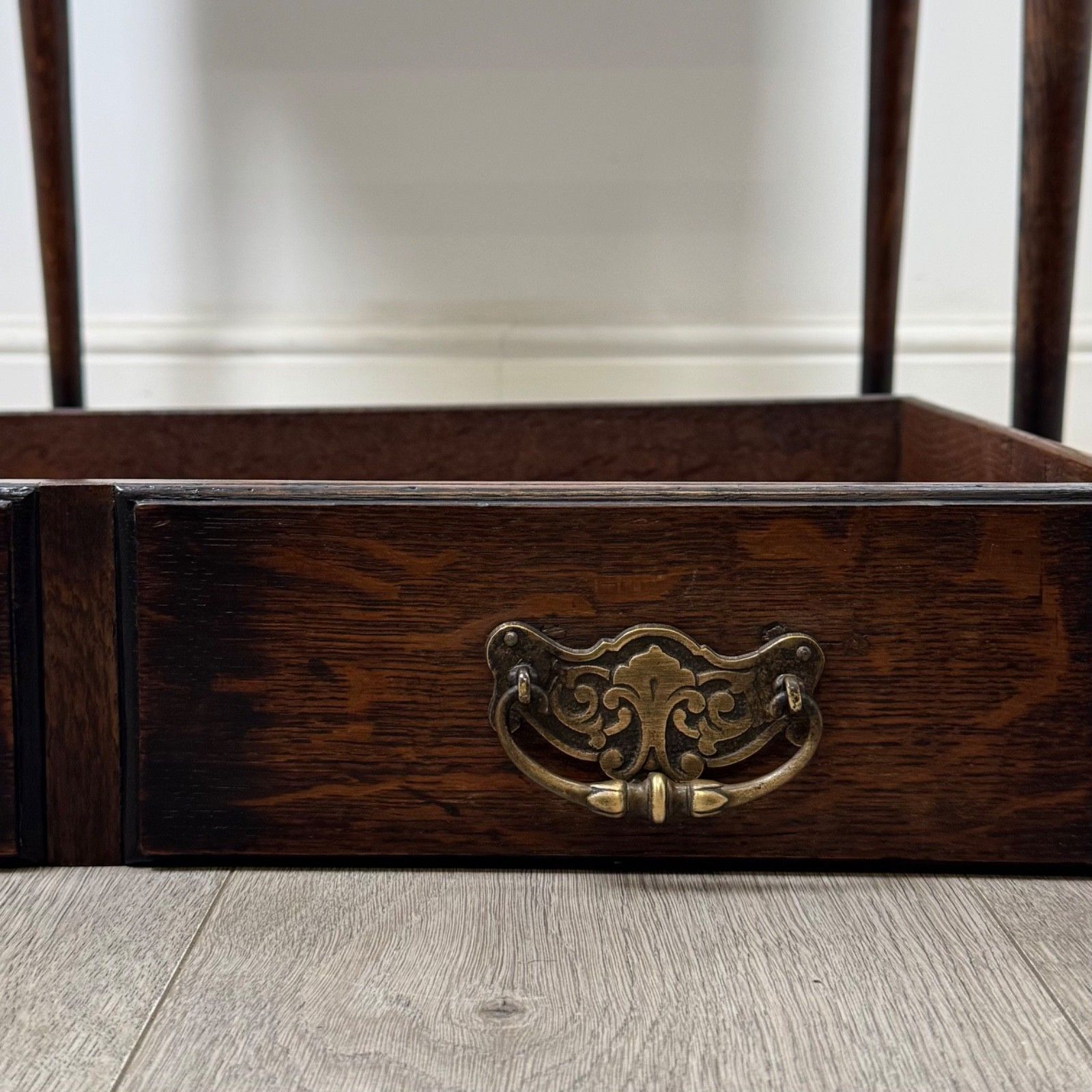 Furniture Antique 20th Century Edwardian Side Table In Oak ( Af 5868 ) photo