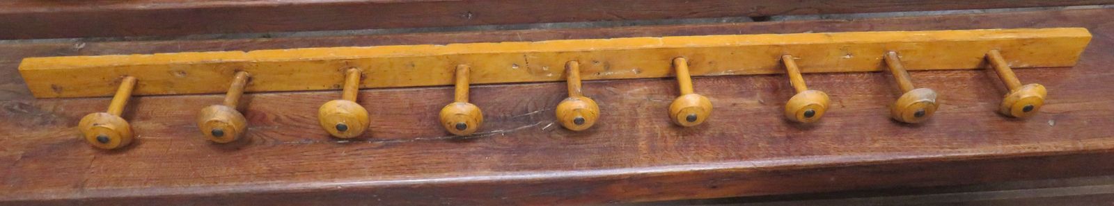 Long Set Of Antique Faux Bamboo Coat Hooks photo vinterior