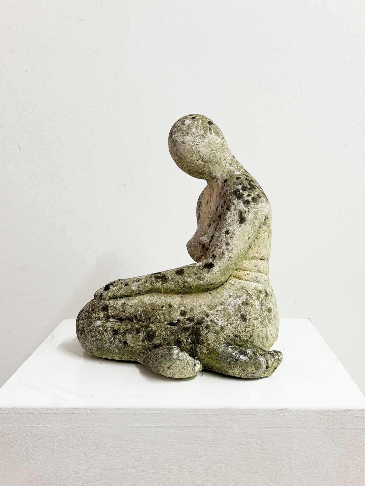 Statue In The Manner Of Henry Moore Signed Weathered Garden Sculpture photo buy