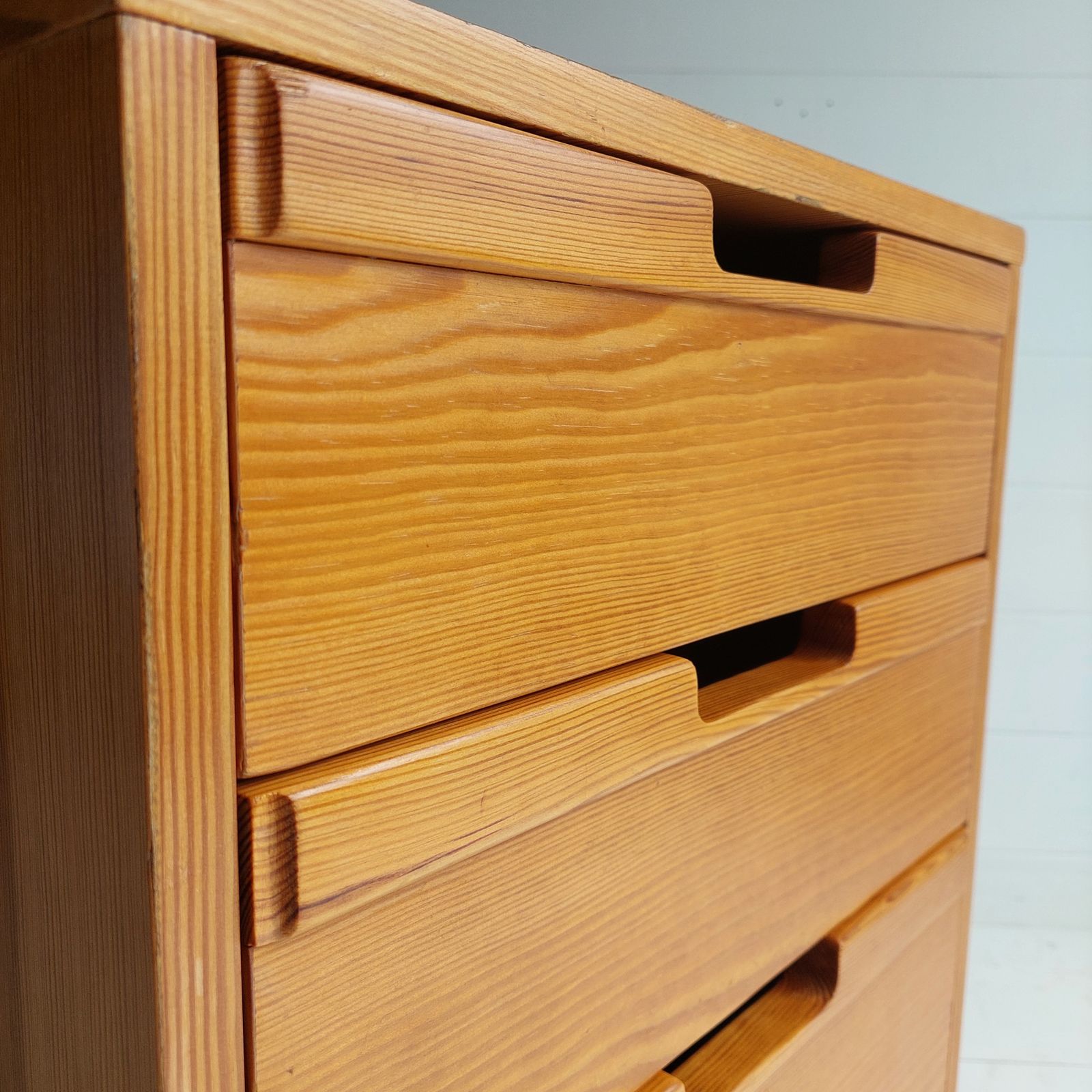 Mid Century Scandinavian Pine Bedside Chest Of Drawers Filing Cabinet Alvar Aalto Style 70s Restored photo buy