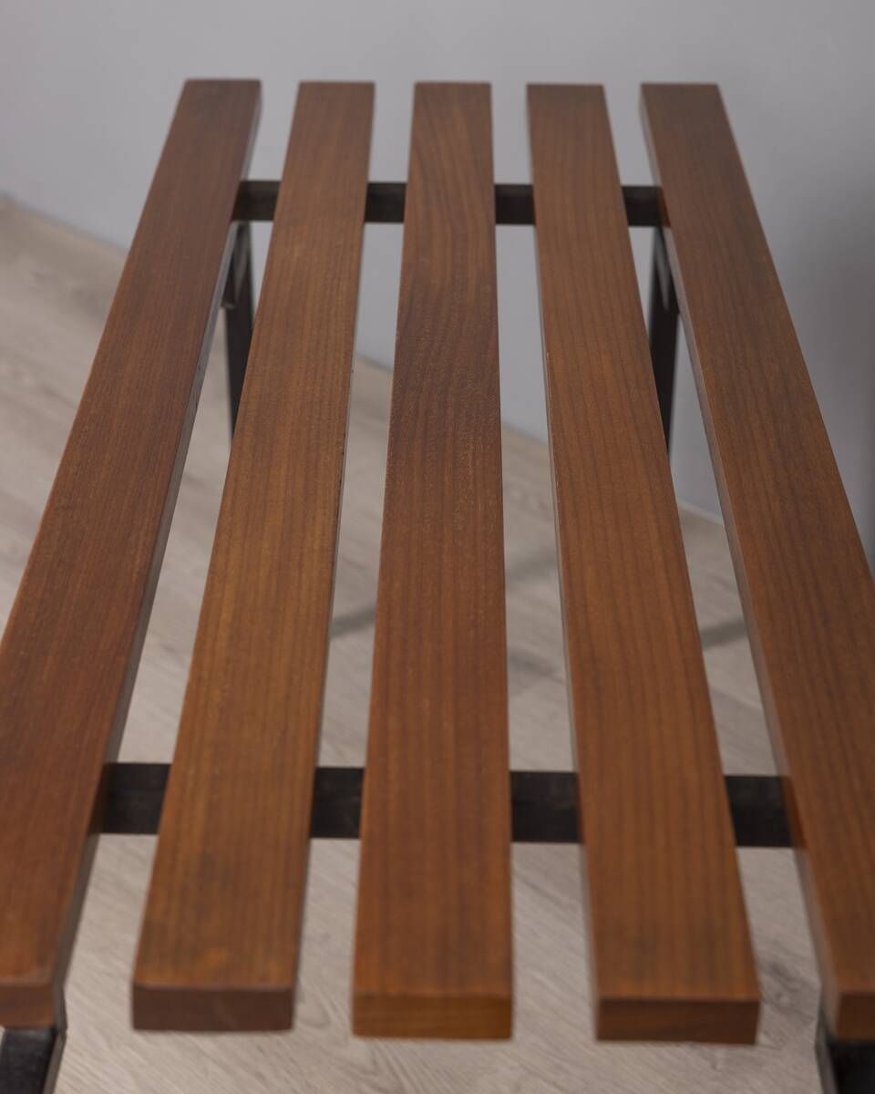 Vintage 1960s Teak Wood Bench With Italian Design photo 631.0