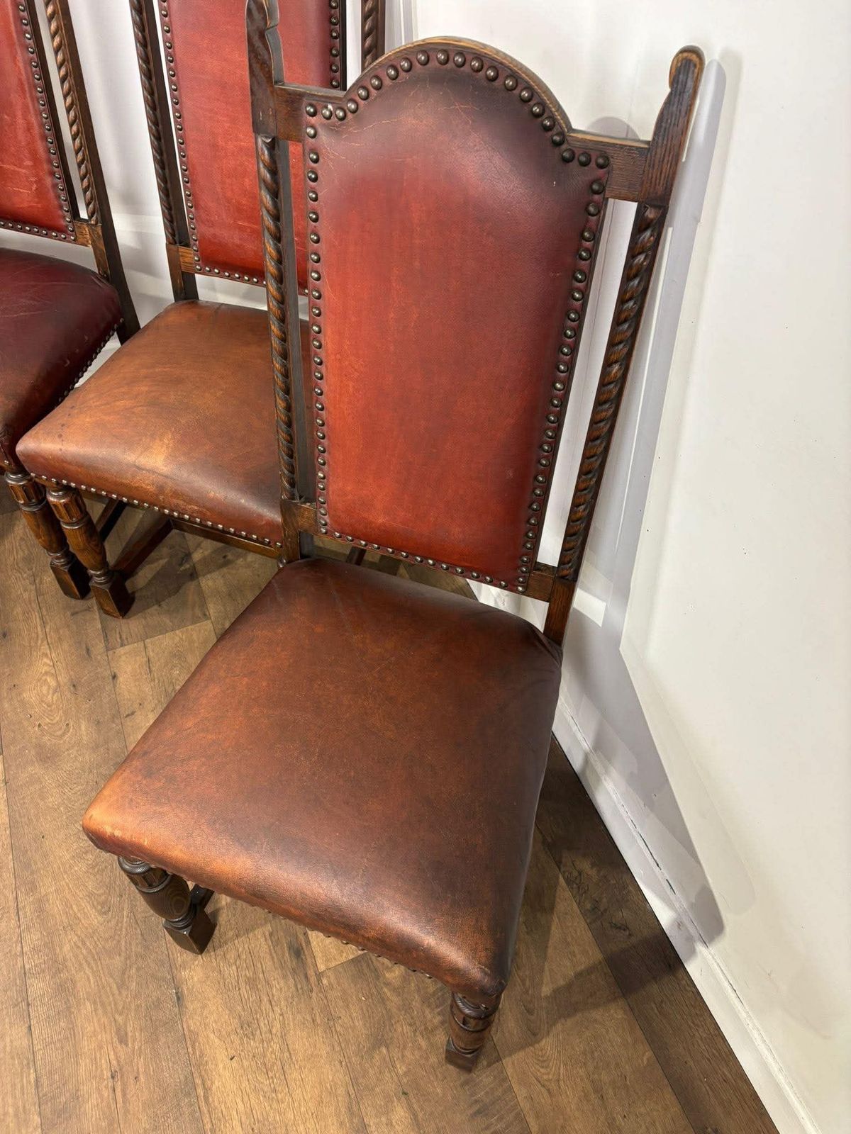 Vintage Set Of Four Oak Dining Chairs photo vinterior