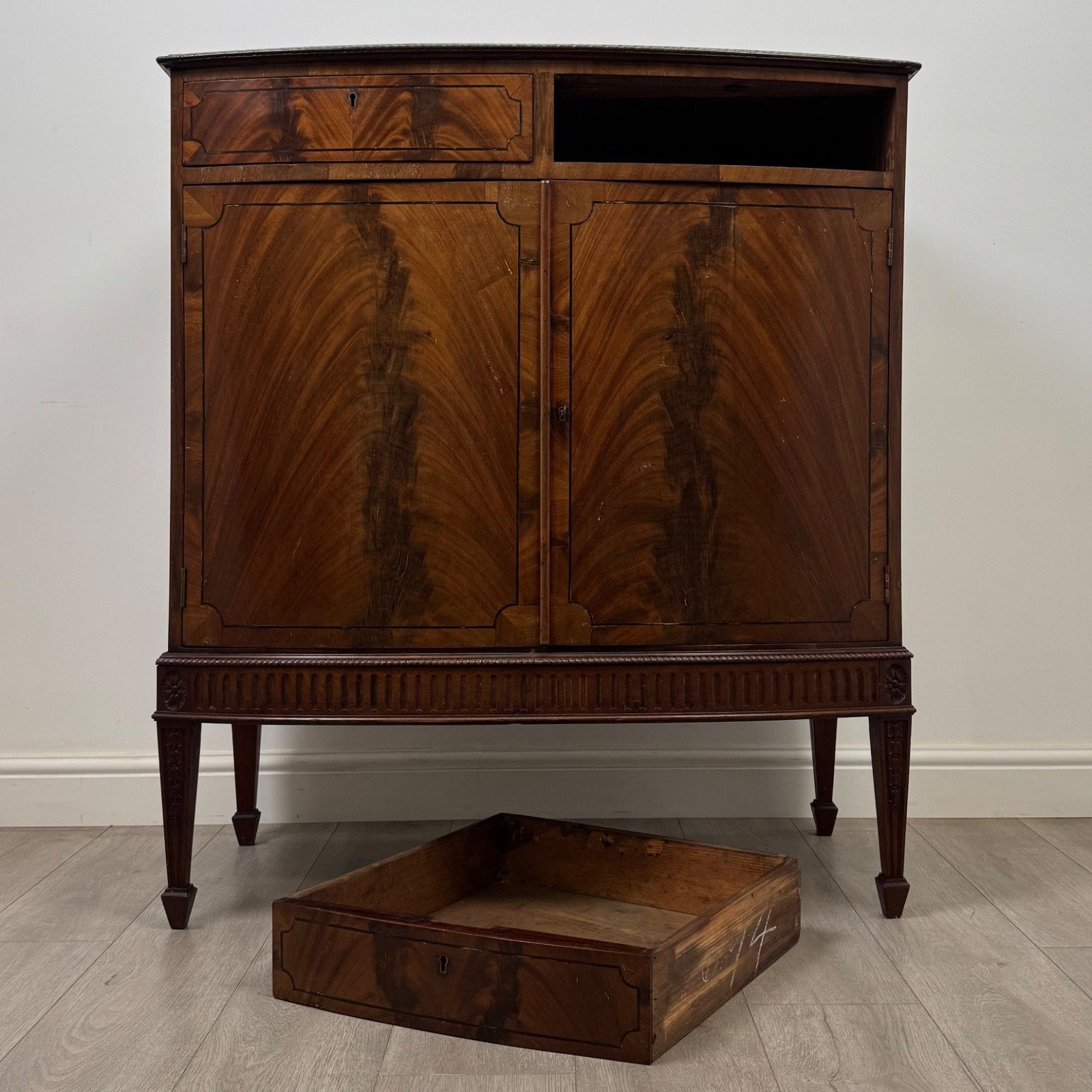Furniture Antique 18th Century Georgian Cupboard In Mahogany ( Af 5821 ) photo