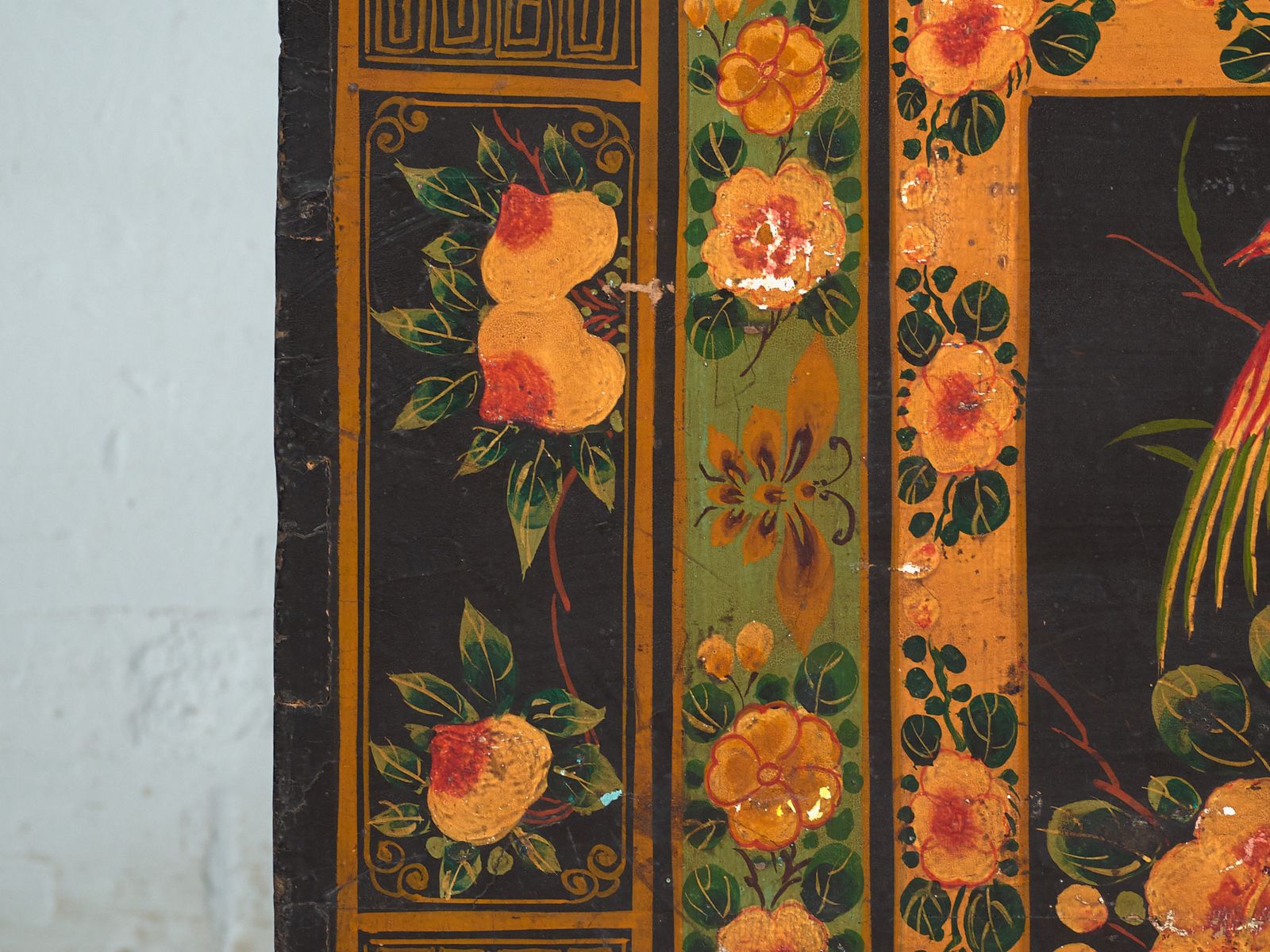 photo furniture Antique Painted Trunk In Pine Wood – China, Circa 1900