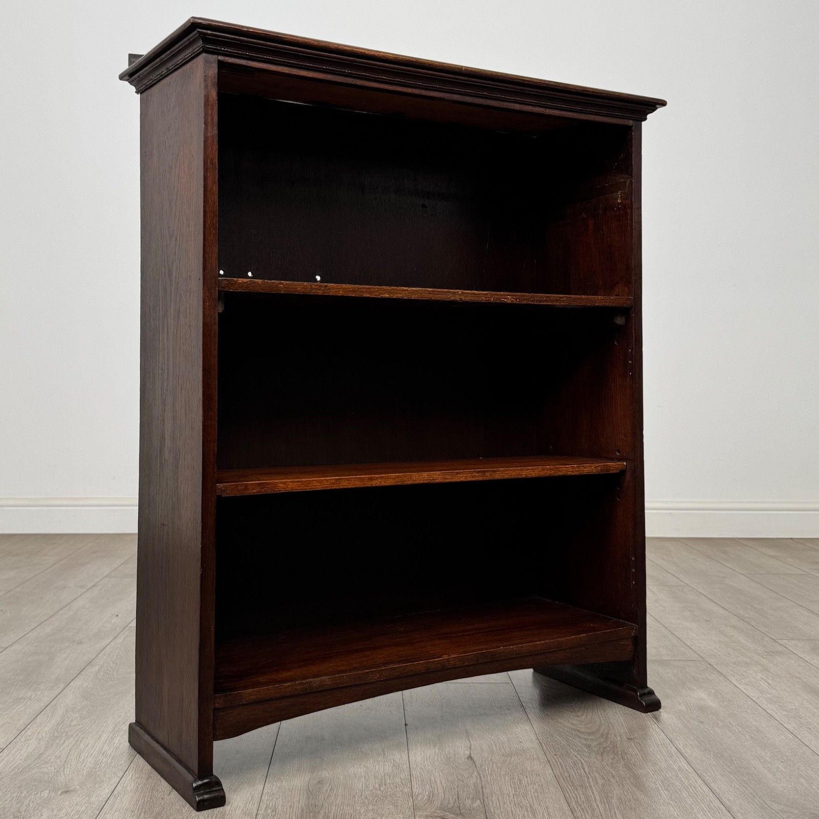 photo furniture Antique 20th Century Edwardian Open Bookcase In Oak ( Af 5837 )