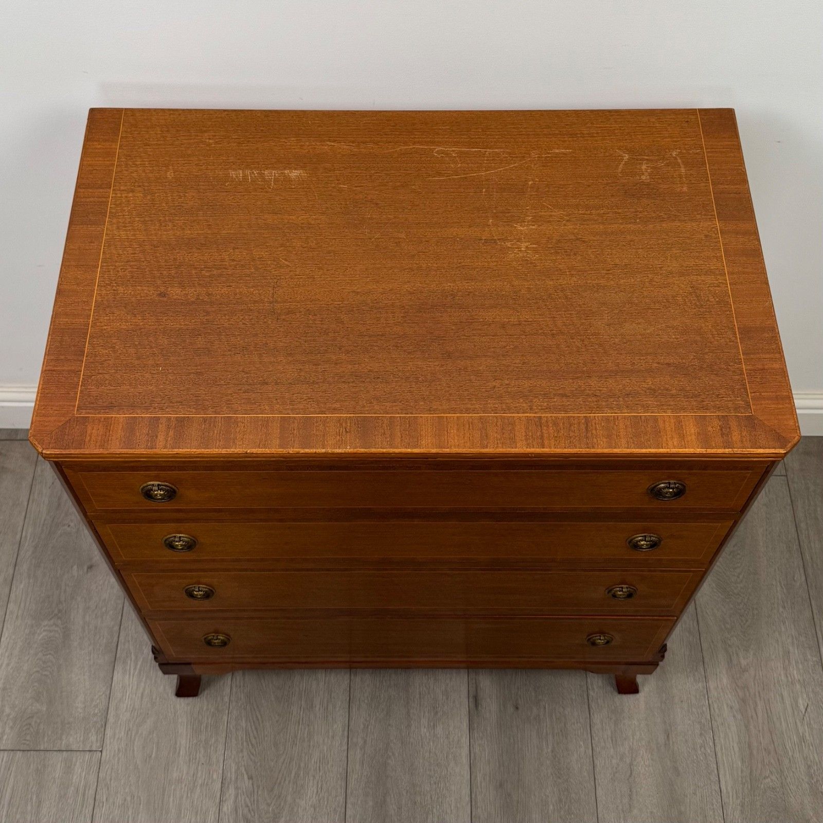 photo furniture Antique 20th Century Chest Of Drawers In Mahogany ( Af 5827 )